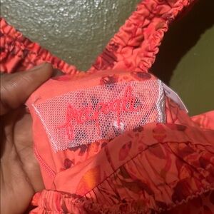 Free People Coral Floral Dress